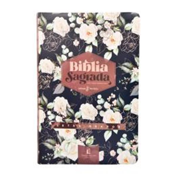 Picture of BIBLIA NVI, COURO SOFT, ROSAS, COM ESPACO PARA ANOTACOES, LETRA GRANDE