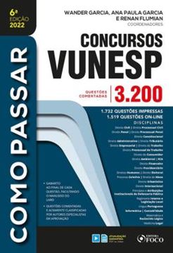 Imagem de COMO PASSAR EM CONCURSOS DA VUNESP - 3.200 QUESTOES