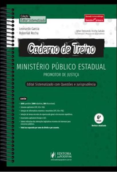 Picture of CADERNO DE TREINO - MINISTERIO PUBLICO ESTADUAL - PROMOTOR DE JUSTICA - 6ª ED