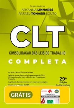Imagem de CLT - CONSOLIDACAO DAS LEIS DO TRABALHO COMPLETA - 29ª ED