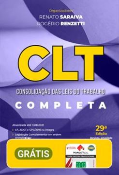 Imagem de CLT - CONSOLIDACAO DAS LEIS DO TRABALHO COMPLETO - 29ª ED