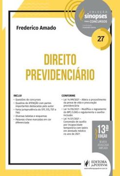 Imagem de SINOPSES PARA CONCURSOS - DIREITO PREVIDENCIARIO - VOLUME 27