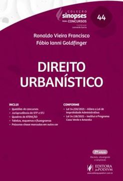Imagem de SINOPSES PARA CONCURSOS - DIREITO URBANISTICO - VOLUME 44