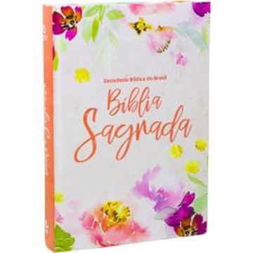 Imagem de BIBLIA SAGRADA LETRA GRANDE - CAPA ILUSTRADA FLORAL