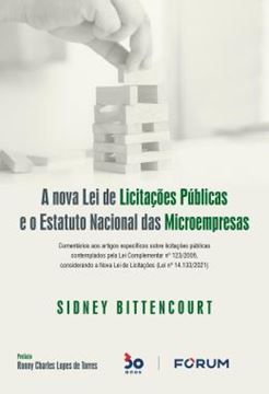 Imagem de A NOVA LEI DE LICITACOES PUBLICAS E O ESTATUTO NACIONAL DAS MICROEMPRESAS