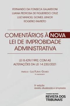 Imagem de COMENTARIOS A LEI DE IMPROBIDADE ADMINISTRATIVA - 5ª ED