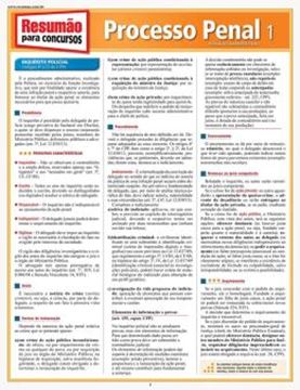Imagem de RESUMAO PARA CONCURSOS - PROCESSO PENAL 1