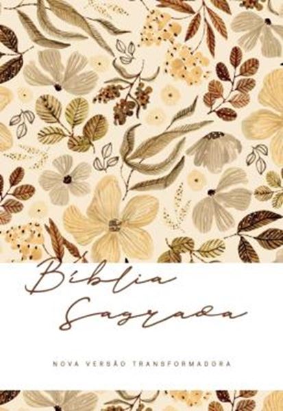 Picture of BIBLIA NVT FLORAL CREME SLIM - LETRA MAIOR