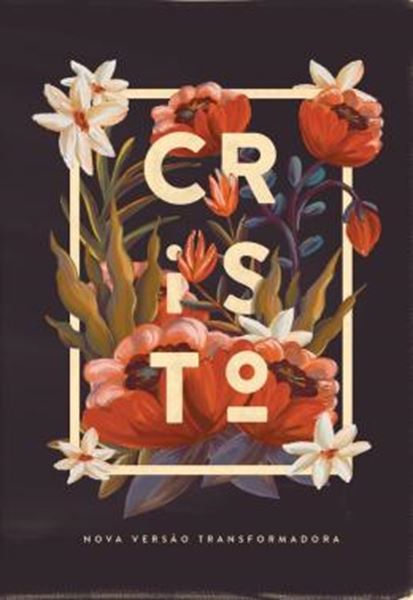 Picture of BIBLIA NVT FLORES TROPICAIS CRISTO PRETA SLIM - LETRA MAIOR