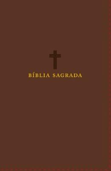Picture of BIBLIA NVI, COURO SOFT, MARROM, LETRAS DE JESUS EM VERMELHO