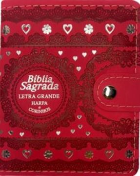Imagem de BIBLIA CAPA CARTEIRA PU LT GRANDE COM HARPA - MOD. 03 VERMELHA