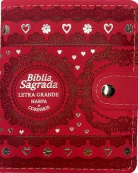 Picture of BIBLIA CAPA CARTEIRA PU LT GRANDE COM HARPA - MOD. 03 VERMELHA