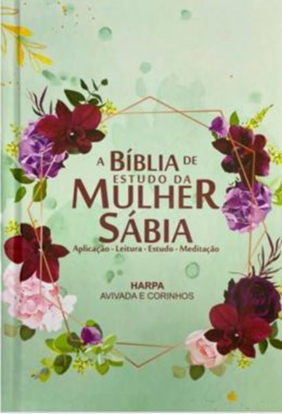Picture of BIBLIA DE ESTUDO DA MULHER SABIA - JFA - CAPA DURA - FLORAL VERDE