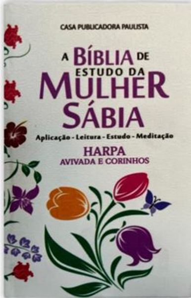 Picture of BIBLIA DE ESTUDO DA MULHER SABIA - JFA - CAPA DURA PVC IKONA - TULIPA BRANCA