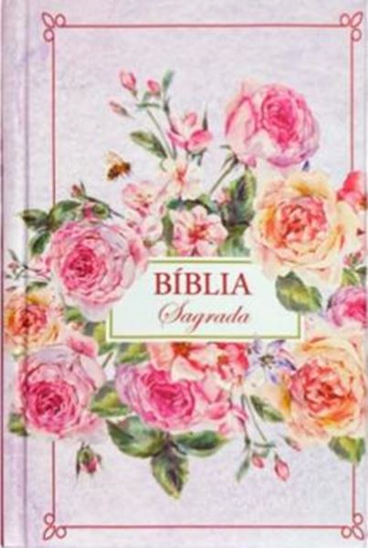 Picture of BIBLIA GIGANTE CAPA DURA ARC COM HARPA  - ARRANJO ROSAS