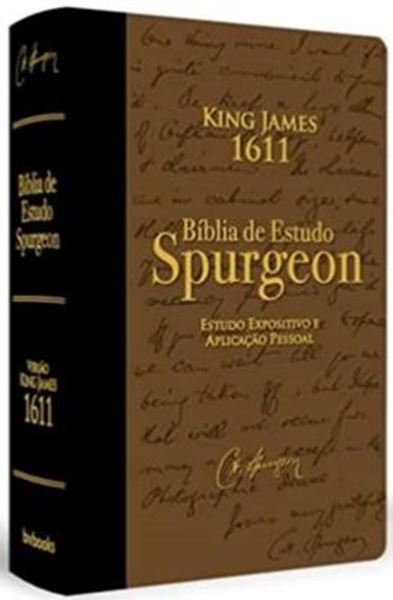 Picture of BIBLIA KING JAMES FIEL 1611 - FIEL ESTUDO SPURGEON -  MARROM/PRETO  PU IMPORTADO