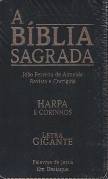 Imagem de BIBLIA SAGRADA EVANGELICA - PRETA - HARPA E CORINHOS