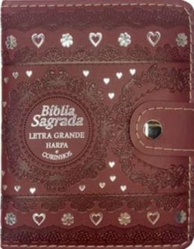 Imagem de BIBLIA CAPA CARTEIRA PU LT GRANDE COM HARPA - MOD. 05 BORDO