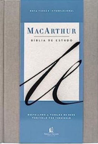 Picture of BÍBLIA DE ESTUDO MACARTHUR, NVI, CAPA DURA, TECIDO, LEITURA PERFEITA