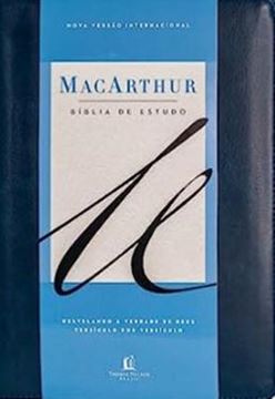 Imagem de BIBLIA DE ESTUDO MACARTHUR, NVI, COURO SOFT, AZUL, LEITURA PERFEITA