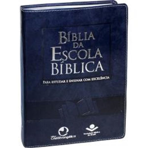 Picture of BIBLIA DA ESCOLA BIBLICA COM INDICE - CAPA AZUL NOBRE