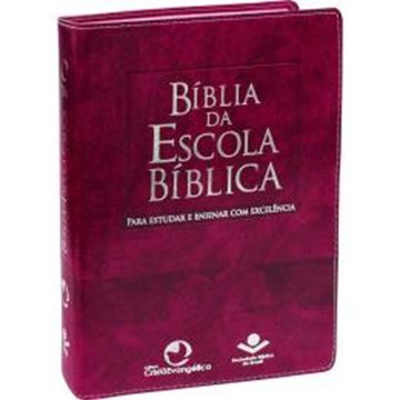 Imagem de BIBLIA DA ESCOLA BIBLICA COM INDICE - CAPA PURPURA NOBRE