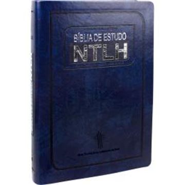 Imagem de BIBLIA DE ESTUDO NTLH - COURO SINTETICO AZUL