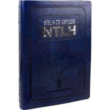 Imagem de BIBLIA DE ESTUDO NTLH - COURO SINTETICO AZUL ESCURO