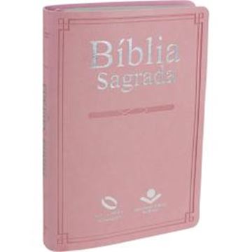Imagem de BIBLIA SAGRADA - CAPA COURO SINTETICO ROSA CLARO