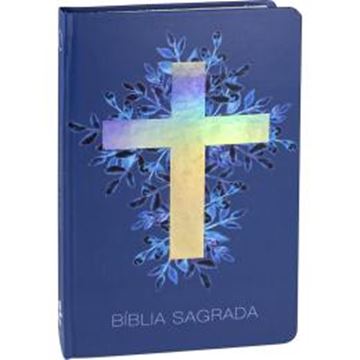 Imagem de BIBLIA SAGRADA ALMEIDA REVISTA E ATUALIZADA - CAPA CRUZ LUZ