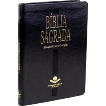 Imagem de BIBLIA SAGRADA ALMEIDA REVISTA E CORRIGIDA - CAPA COURO SINTETICO PRETA