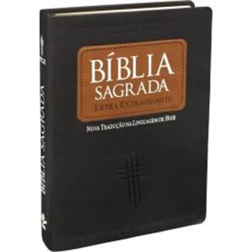 Imagem de BIBLIA SAGRADA LETRA EXTRAGIGANTE COM INDICE - CAPA MARROM ESCURO