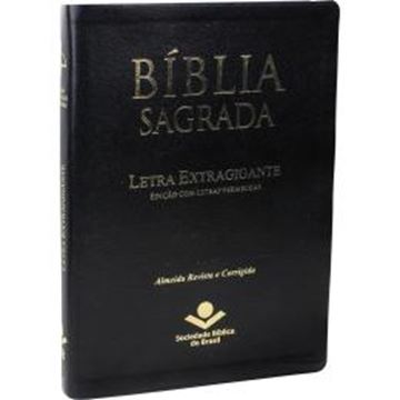 Imagem de BIBLIA SAGRADA LETRA EXTRAGIGANTE COM INDICE DIGITAL - COURO BONDED PRETO
