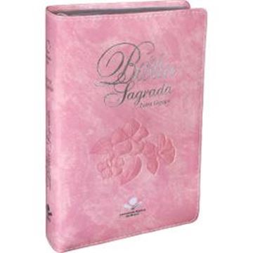 Imagem de BIBLIA SAGRADA LETRA GIGANTE - CAPA COURO SINTETICO ROSA NOBRE