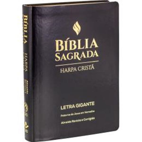 Picture of BIBLIA SAGRADA LETRA GIGANTE COM HARPA CRISTA - APA EM COURO SINTETICO, PRETA