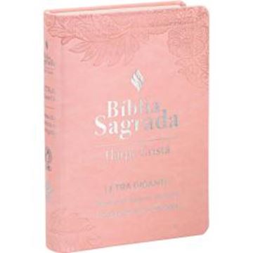 Imagem de BIBLIA SAGRADA LETRA GIGANTE COM HARPA CRISTA - CAPA SINTETICA FLEXIVEL, ROSA