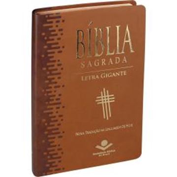 Imagem de BIBLIA SAGRADA LETRA GIGANTE COM INDICE - CAPA COURO SINTETICO MARROM CLARO