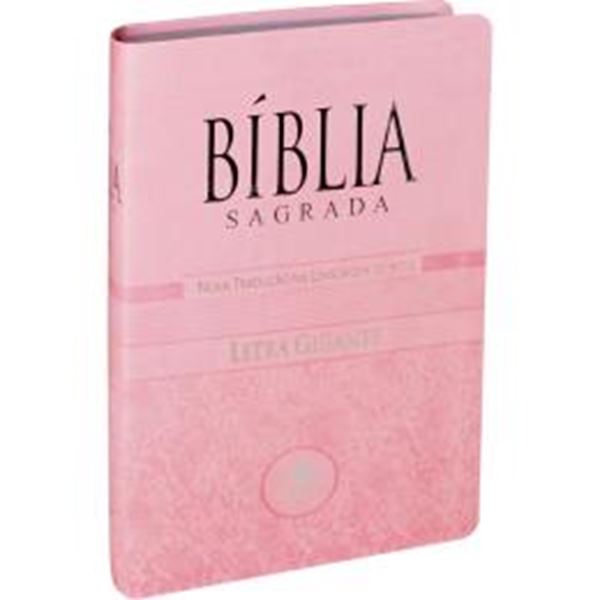 Picture of BIBLIA SAGRADA LETRA GIGANTE COM INDICE - CAPA COURO SINTETICO ROSA CLARO