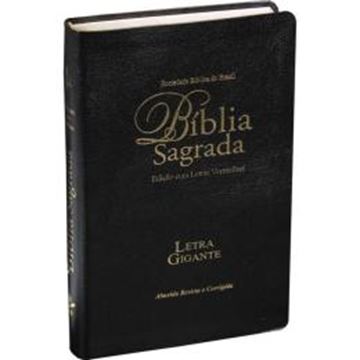 Imagem de BIBLIA SAGRADA LETRA GIGANTE COM INDICE DIGITAL - COURO BONDED PRETA
