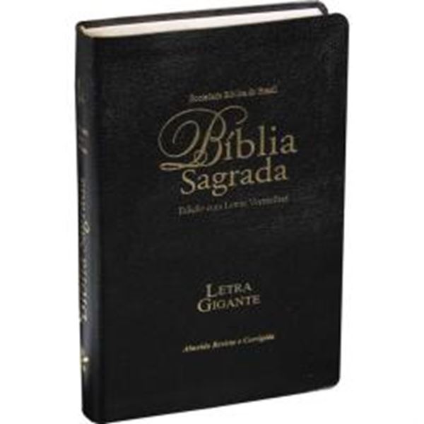 Picture of BIBLIA SAGRADA LETRA GIGANTE COM INDICE DIGITAL - COURO BONDED PRETA
