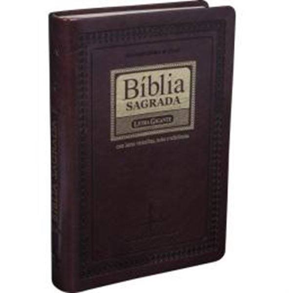 Picture of BIBLIA SAGRADA LETRA GIGANTE COM INDICE DIGITAL - COURO SINTETICO MARROM NOBRE