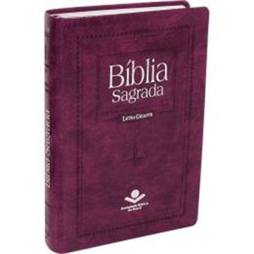 Imagem de BIBLIA SAGRADA LETRA GIGANTE COM INDICE DIGITAL - COURO SINTETICO PURPURA NOBRE