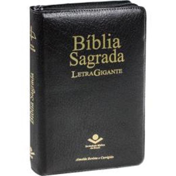 Picture of BIBLIA SAGRADA LETRA GIGANTE INDICE CAPA COURO SINTETICO COM ZIPER PRETA
