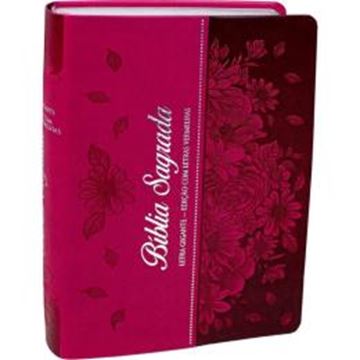 Imagem de BIBLIA SAGRADA LETRA GIGANTE INDICE CAPA COURO SINTETICO PINK