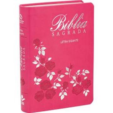 Imagem de BIBLIA SAGRADA LETRA GIGANTE SEM INDICE - CAPA ROSA