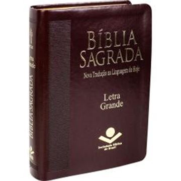Imagem de BIBLIA SAGRADA LETRA GRANDE - COURO SINTETICO MARROM ESCURO