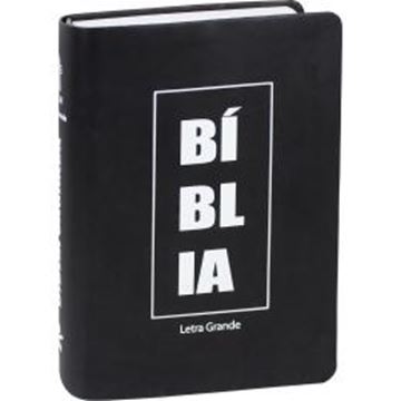 Imagem de BIBLIA SAGRADA LETRA GRANDE - COURO SINTETICO PRETO COM BRANCO