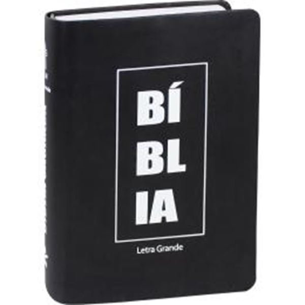 Picture of BIBLIA SAGRADA LETRA GRANDE - COURO SINTETICO PRETO COM BRANCO