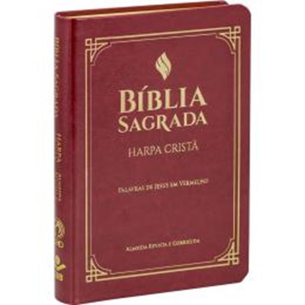 Picture of BIBLIA SAGRADA LETRA GRANDE COM HARPA CRISTA - CAPA EM COURO SINTETICO, VINHO