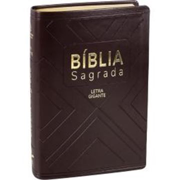 Imagem de BIBLIA SAGRADA LETRA GRANDE COM INDICE - CAPA MARROM
